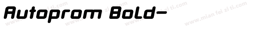 Autoprom Bold字体转换